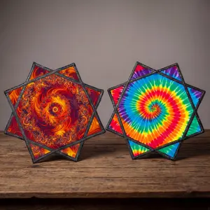 Flow Star Day Flow Edition UV AB Double Sided Print Lightweight Durable Flow Toy for Festivals & Raves