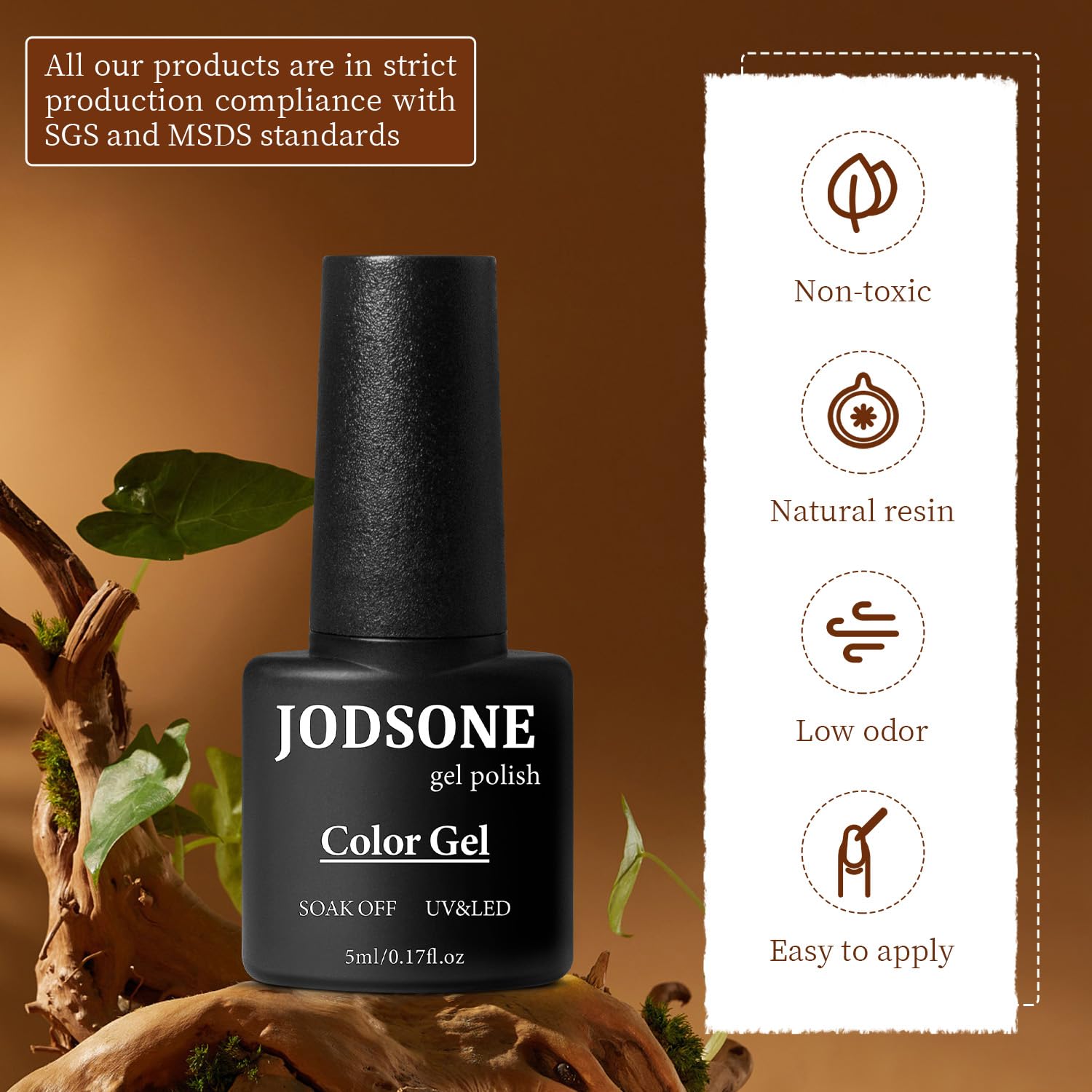 JODSONE 100 PCS Gel Nail Polish Kit No Wipe Soak off Base Coat and Matte Glossy Top Coat Gel Polish Collections Gifts for Manicure Lovers