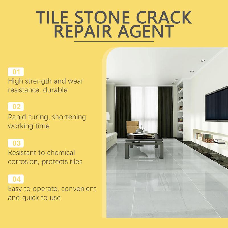 Jakehoe Tile Crack Repair Glue | Tile & Ceramic Filler | Marble Porcelain Hole & Chip Repair | Floor Wall Crack Fix