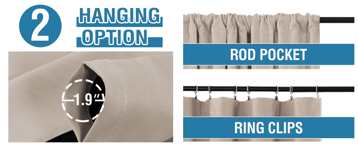 H.VERSAILTEX 100% Blackout Curtains for Bedroom Thermal Insulated Curtains & Drapes Blackout Curtains Rod Pocket Curtains for Living Room with Black Liner 2 Panels Set