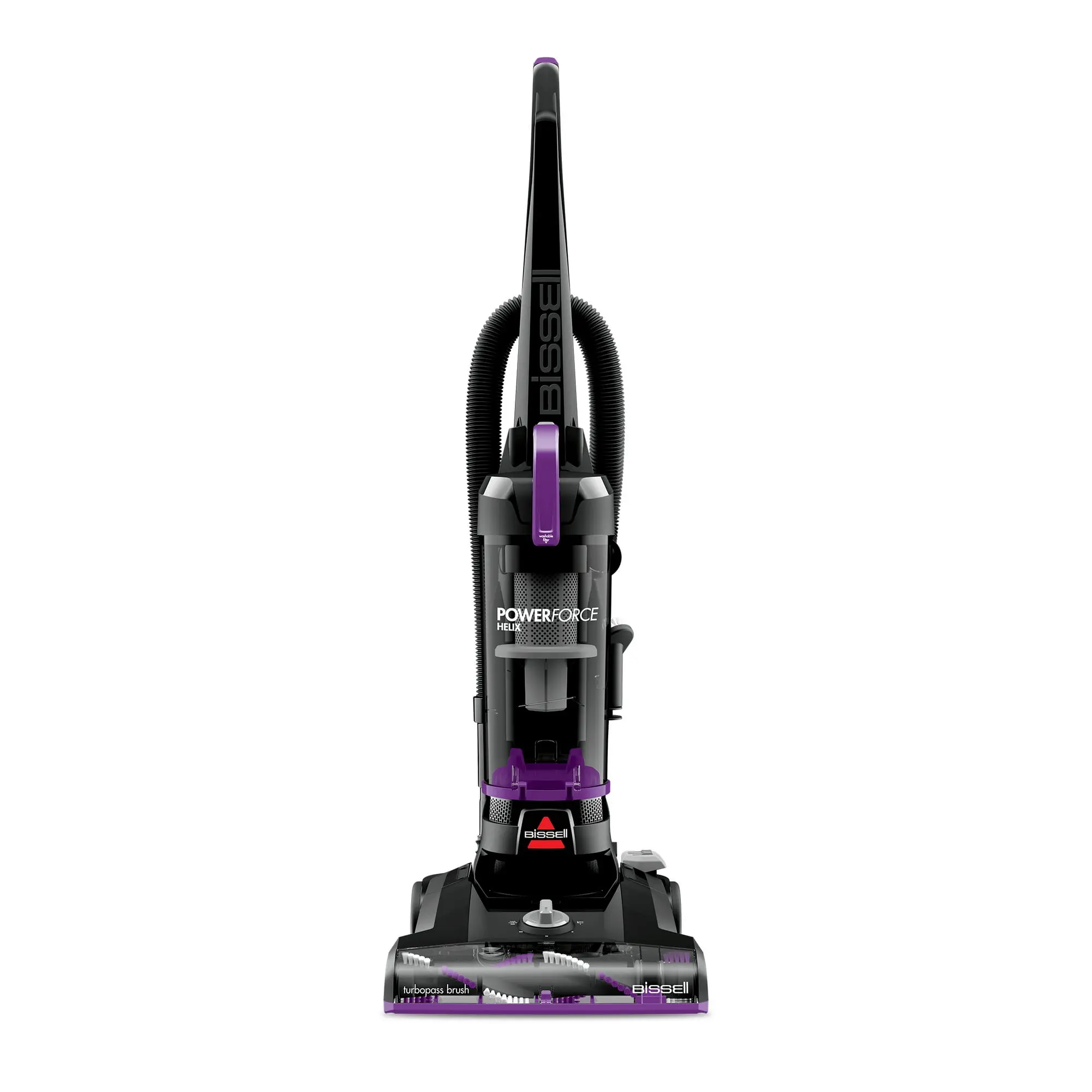 BISSELL PowerForce Helix Bagless Upright Vacuum 3313U - Pet-Friendly, Scatter-Free Technology, Helix Dirt Separation System, Lightweight, Purple & Black
