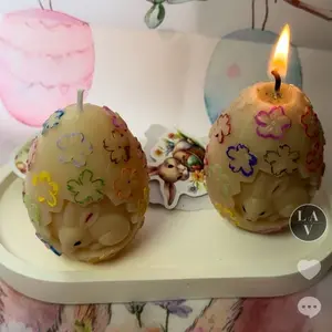 Vela Huevo de Pascua Hecha a Mano  con cera de soja Decoration