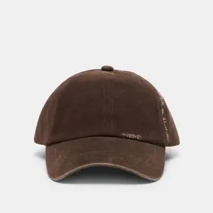 Dolce Vita DISTRESSED BASEBALL CAP DARK BROWN