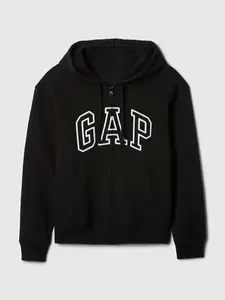 Soft Relaxed Zip Hoodie – Minimalist Logo Style for Everyday Wear, Unisex Hoodies