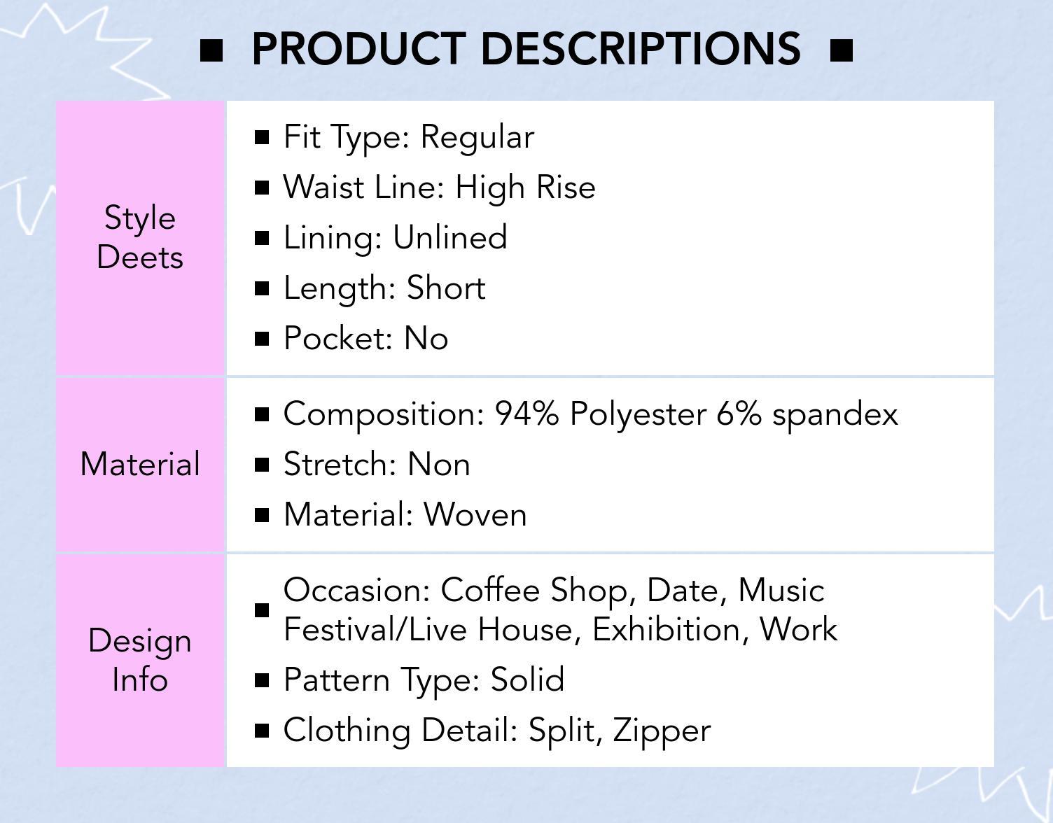 Cider [6 colors, size 0-26] High Waist Zip Up Slit Mini Skirt