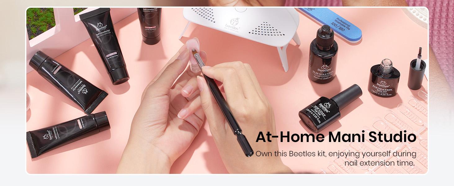 Beetles Nail Extension Poly Gel Professional DIY Nail Art for Starter Top Coat Base Gel, Gift for Women gift for girls, Nail Manicure at home, With Slip Solution, Beginner friendly Polish Cutics   #cozyvibes #effortlessbeauty   Cosmetic