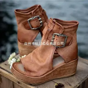 High-Top Wedge Ankle Boots