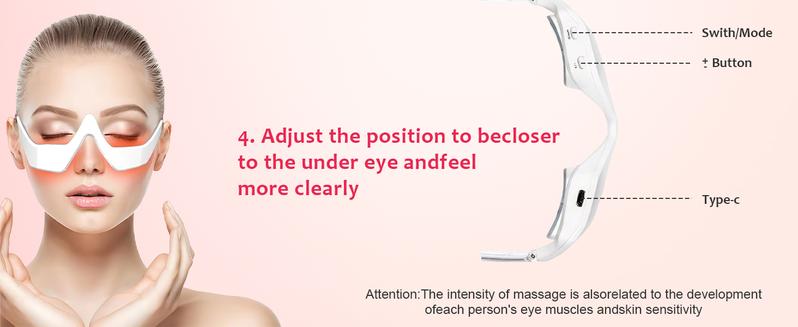 Red Light Therapy Device for Under Eye, Microcurrent Eye face led red light Beauty Device under Eye Massager Eyes Bag Remover for Reduce Dark Circles Puffiness Wrinkles Relax Eye Strain, 660nm Red Light-Therapy Device for Eyes Bag Facial Clear Red Light Therapy Device for Under Eye, Microcurrent Eye face led red light Beauty Device under Eye Massager Eyes Bag Remover for Reduce Dark Circles Puffiness Wrinkles Relax Eye Strain, 660nm Red Light-Therapy Device for Eyes Bag Facial Clear