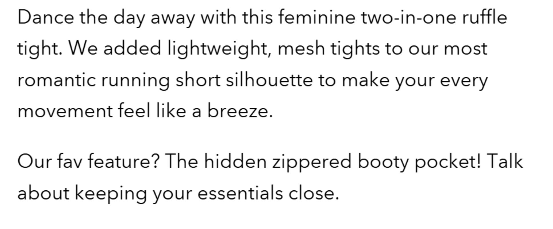 On the Run Ruffle Tights - Black