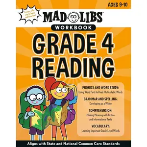 Mad Libs Workbook: Grade 4 Reading: Aligns with State and National Common Core Standards Paperback – April 27, 2021