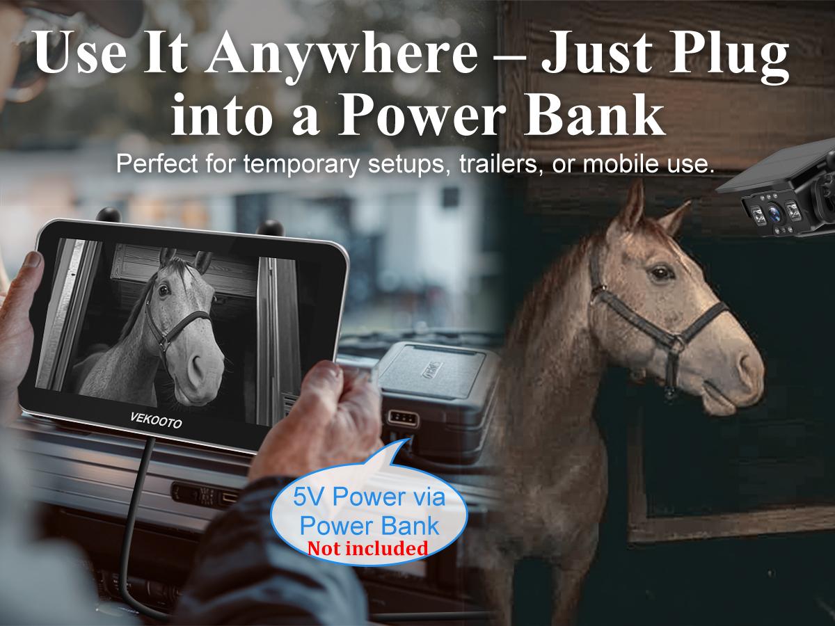 VEKOOTO VK7Pro Magnetic Solar Wireless Backup Camera 7'' IPS Touchscreen HD1080P No Wiring Rechargeable for RV Trailer Camper Car Blind Spot Truck Automotive Backup Camera Easy Install No Tools Needed