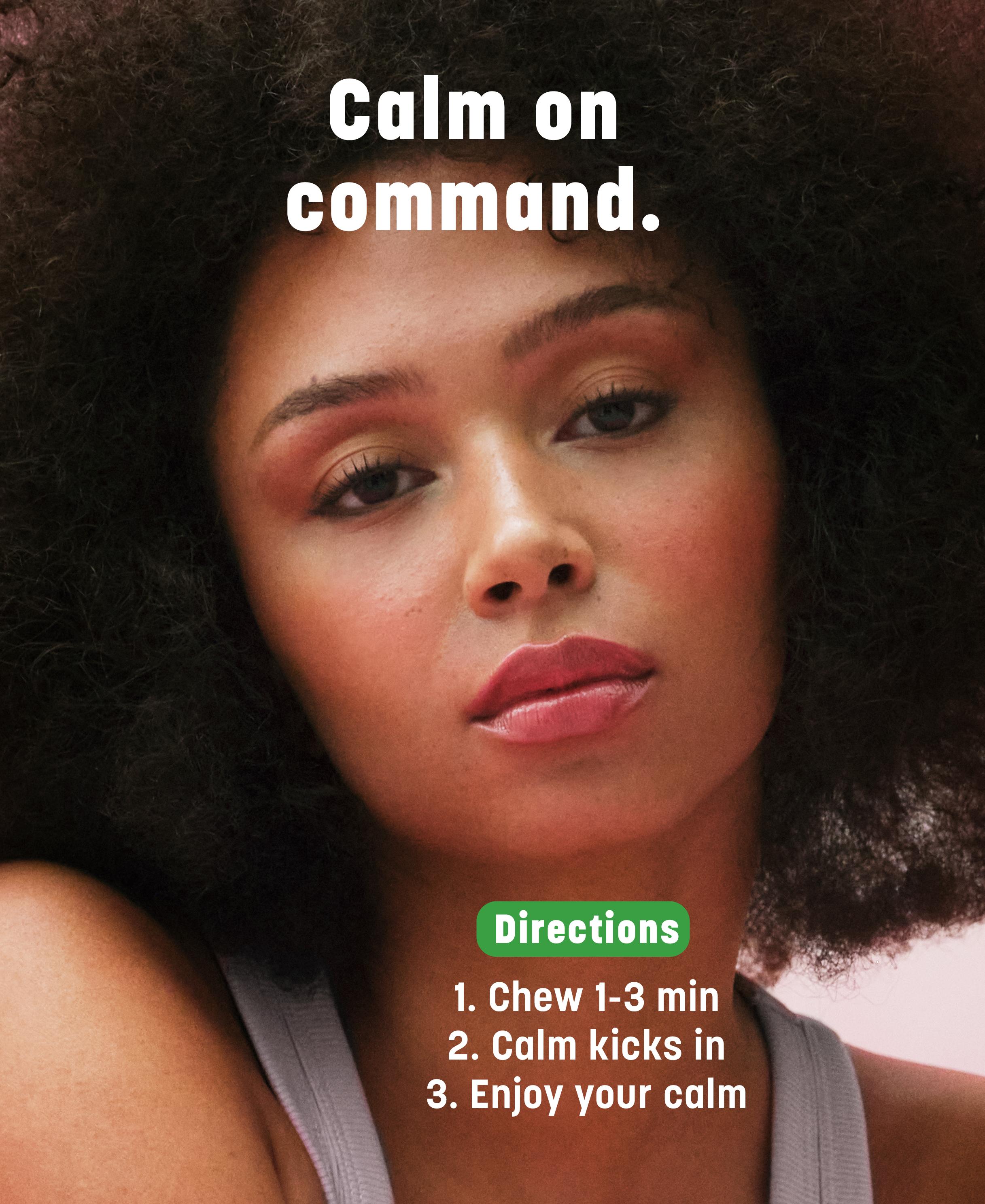 Clooudie Chill Chewing Gum, Green Apple Favor, 30 Gum, Calm & Ease Stress Support, Gaba, Clinically Tested, Vegan & Non-GMO, Sugar Free