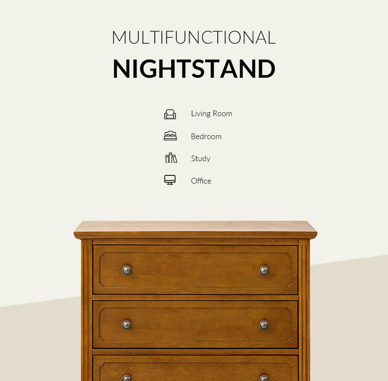 Hulala Transitional Wood End Table with Drawers and Power Outlet Optional Types for Home Decor, Integrated Power Outlet, Timeless Transitional Design, Elegant Knife-Carved Detailing, Three Spacious Drawers, Sturdy Solid Wood Legs Nightstand Hulala Transitional Wood End Table with Drawers and Power Outlet Optional Types for Home Decor, Integrated Power Outlet, Timeless Transitional Design, Elegant Knife-Carved Detailing, Three Spacious Drawers, Sturdy Solid Wood Legs Nightstand