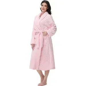 Premium Robes for Women-Super Soft Cozy Fleece Long Bathrobe