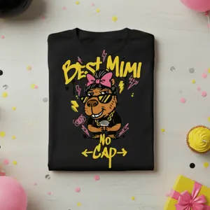 Best Mimi No Cap Capybara Shirt | Funny Grandma Gift | Mother’s Day Mimi Tee | Cute Capybara Mom Shirt | Gift for Grandma