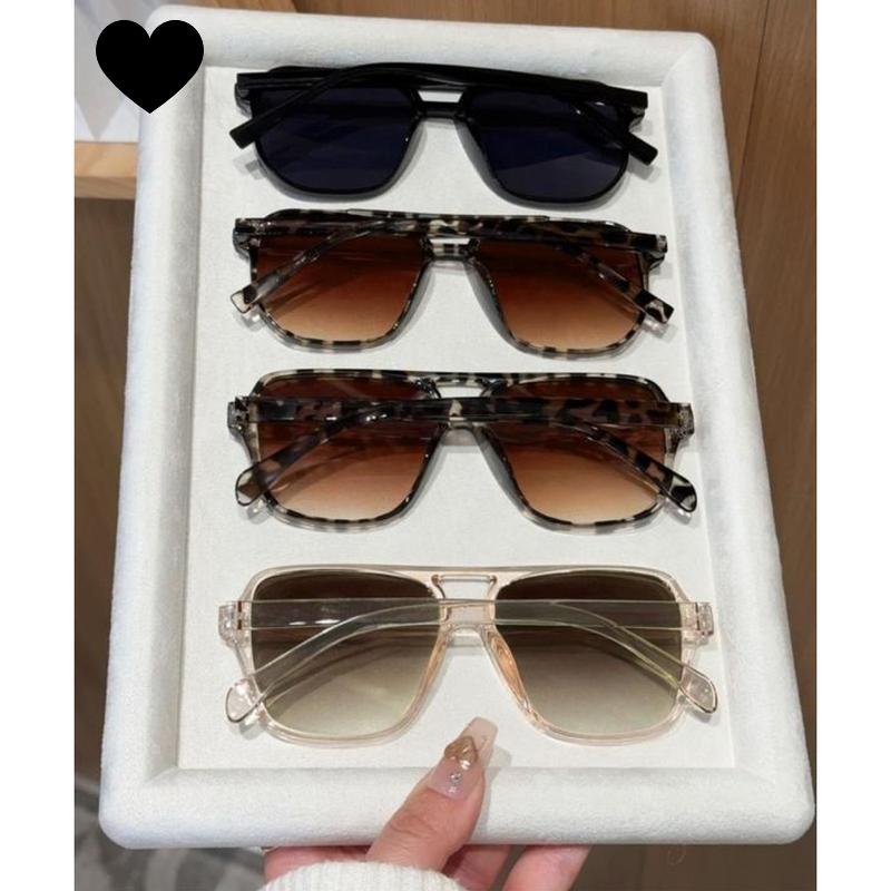 4-Pack Unisex Aviator Sunglasses Set Classic Y2K Style with UV400 Protection Lightweight Frames Versatile for Driving & Outdoor Activities