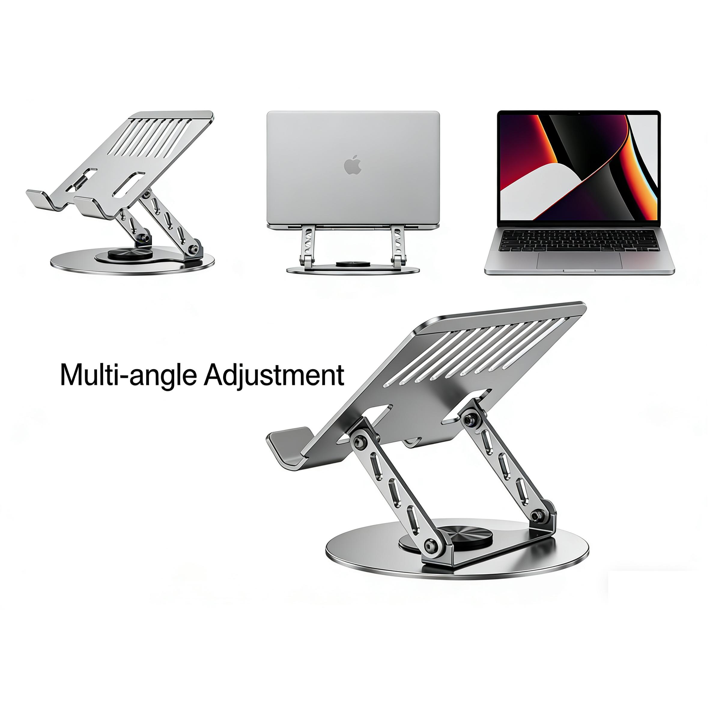 360° Rotatable Tablet Stand Adjustable Foldable Desktop Notebook Stand Holder for 10-17 Inch Laptop Tablet(Large)