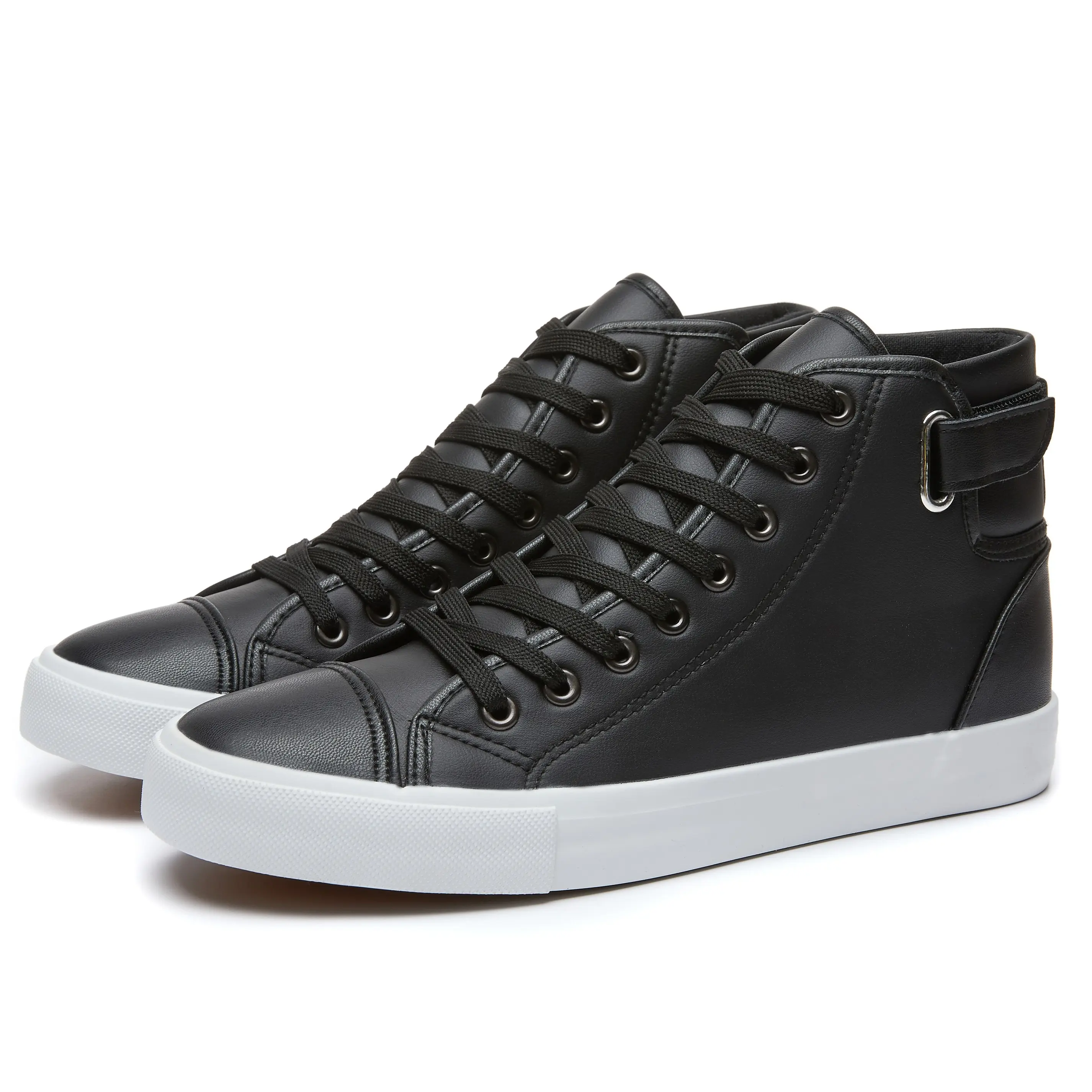 Men's Leather High Top Casual Trainers, Stylish Footwear for Daily Wear