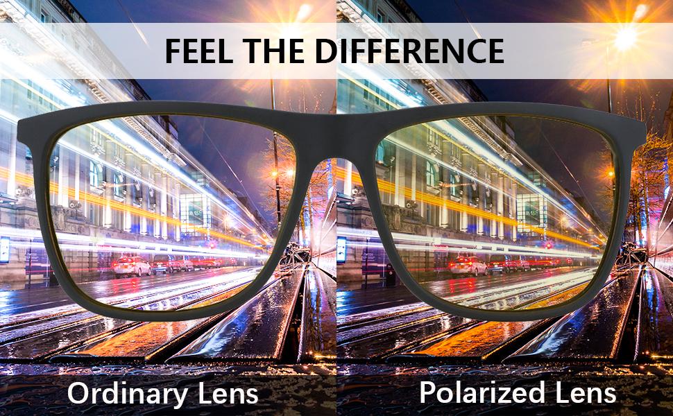 ZENOTTIC Polarized Night Vision Glasses Carbon Fiber Frame Anti-Glare HD Vision for Driving Fishing and Sports UV400 Protection Y Cycling Sunglasses