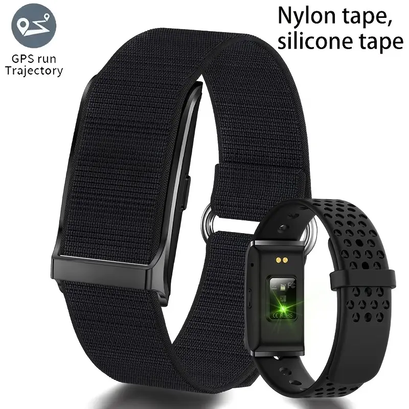 JIAYAOO Smart Wearable Devices, Wearable Fitness Trackers, Wearable Tech Gadgets, No-Screen Smart Bracelet, 127+ Sport Modes, GPS Running Trajectory, IP68 Waterproof, Lithium Polymer Battery, USB Charging, Silicone Strap