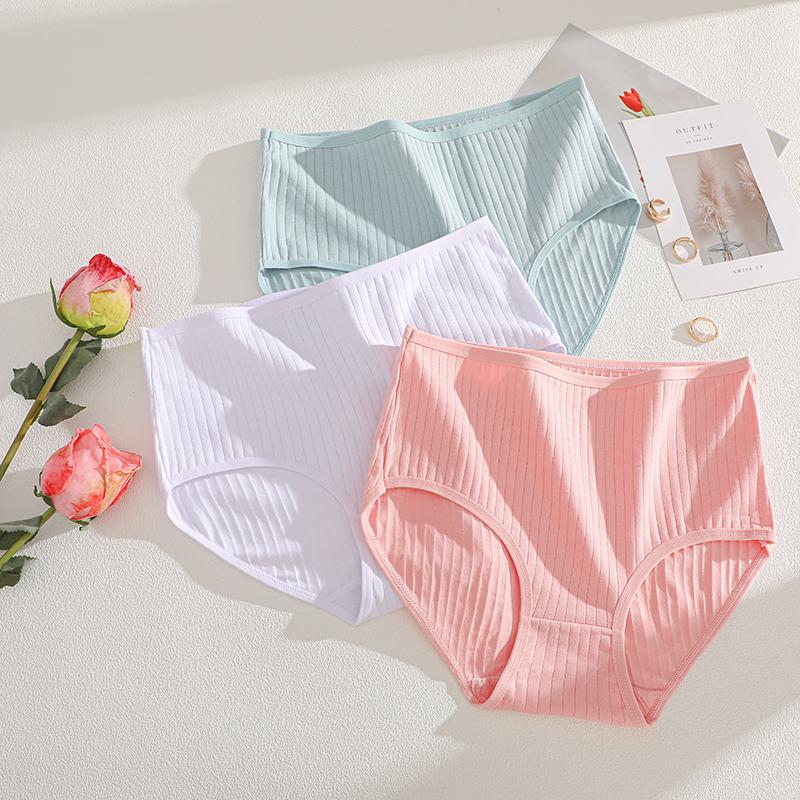 FINETOO 10PCS Cotton Panties for Women Underwear Outfit Flexible Everyday Briefs Basic Minimalist Comfortable Bikini Briefs S-2XL  Womenswear