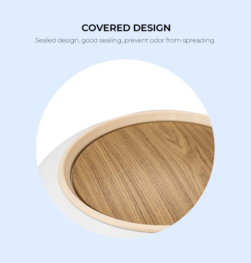 Pukomc Smart Induction Waterproof Trash Can for Bathroom, Bedroom, Office Nordic Style, Household Items Saving Space Motion Sensor Multifunctional Home Goods Environmentally Friendly Automatic