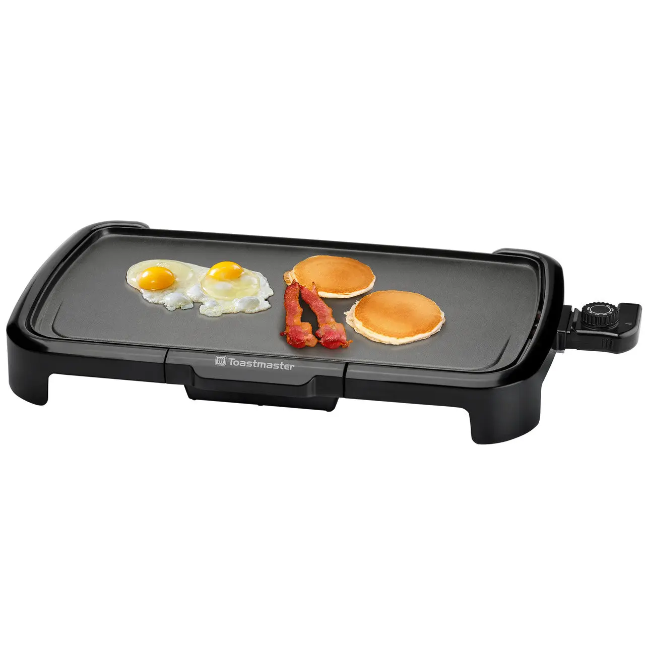 Toastmaster Electric Tabletop Griddle Grill - 10-in x 20-in Smooth Griddle, Adjustable Household Kitchen Appliance with Drip Tray, Kitchen Supplies