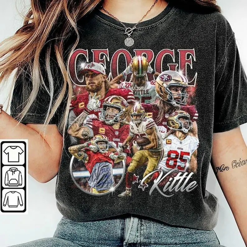 George Kittle Comfort Color Shirt, Football American Graphic Vintage Unisex Shirt, Hoodie, Sweatshirt