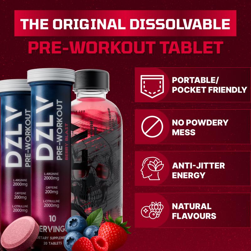 DZLV - The Original Dissolvable Preworkout Tablet (30 Servings)