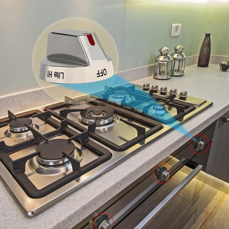 5 Pk DG64-00473A Top Burner Control Knob Replacement for Samsung Gas Range Oven