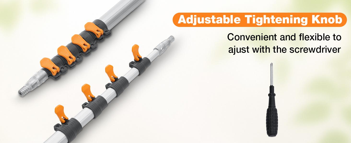 Adjustable Window Squeegee with 5-20ft Telescopic Pole 14" Oversized Head 2-in-1 Cleaning Kit for High Windows Glass RV Orange Adjustable Window Squeegee with 5-20ft Telescopic Pole 14" Oversized Head 2-in-1 Cleaning Kit for High Windows Glass RV Orange