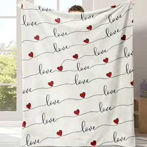 Valentine's Day exclusive blanket for Bed and Couch Cozy Holiday Theme Throw Warm Winter Valentines Decoration A warm nap blanket Suitable for all four seasons This is the best gift for couples, children, parents and friends, and it can express deep love.