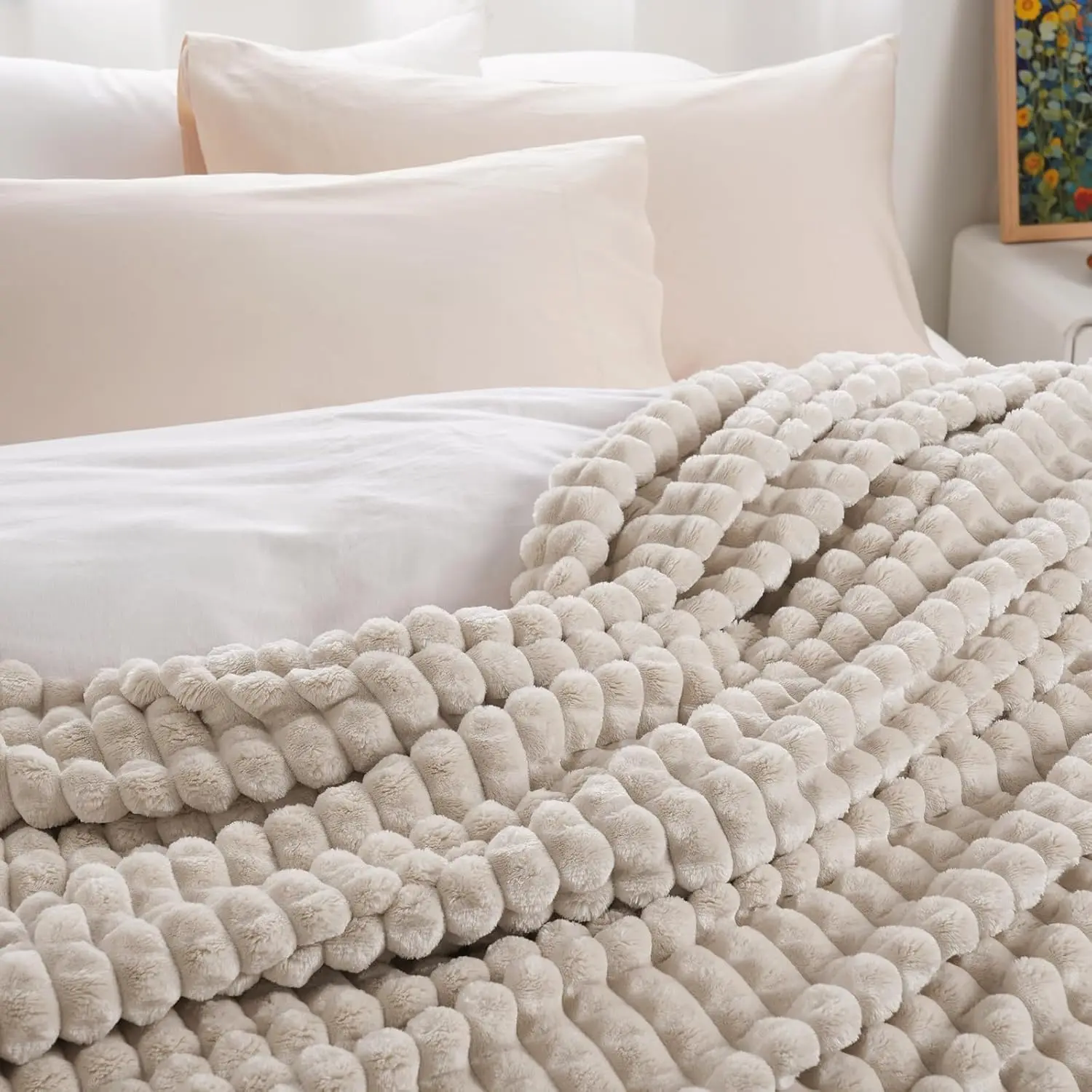 [Summer Sale] PHF Luxury Soft Fleece Blanket, No Shed No Pilling, 380GSM Fluffy Cozy Blankets for Bed, Lightweight Bedding for Home Decor, Ideal Gift,back to school,back to school shopping