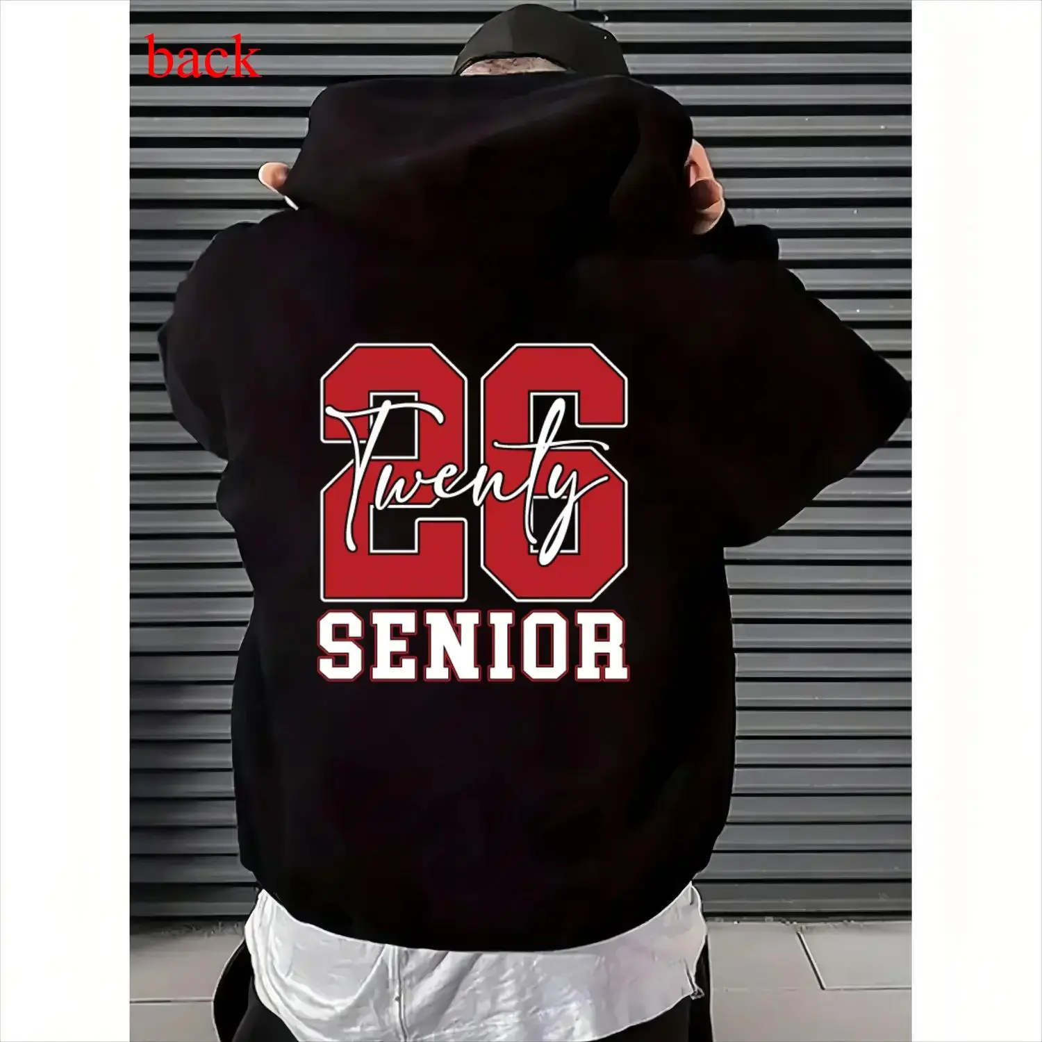 Women's Vibe Hoodie, 2026 Seniors Streetwear Top with '2026 Senior' Print, Pairable with Joggers & Biker Sweatshirts