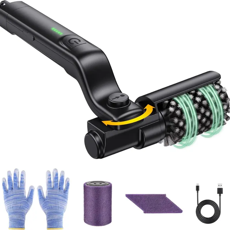 Electric Grill Brush For Outdoor Grill, 3 Speed Power Control, Cordless Rechargeable Grill Cleaning Brush With  Adjustable Angle, Stainless Steel Brush  Head, Extended Runtime Grill Cleaning Brush Diesel Air Heater With Timer.