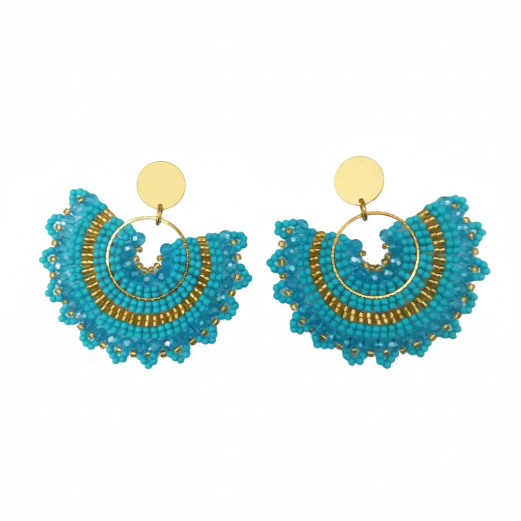 Teardrop-Accent Drop Earrings