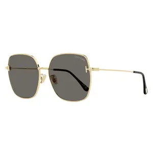 Tom Ford Square Alt Fit Sunglasses TF1250-K 28A Gold 59mm FT1250