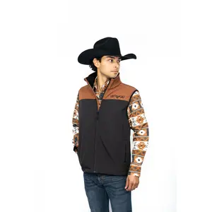 Lost Calf Vest Black Brown