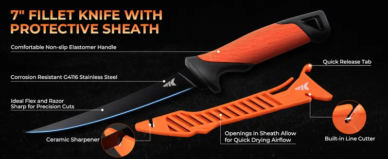 Product Introduction of KastKing EZ Fillet Fish Fillet Mat, Anti-slip Texture With 25" Integrated Ruler, Extended Dimensions, Easy to Clean Material, Portable Storage, Fish Cutting Board Chopping Block Ceramic 9