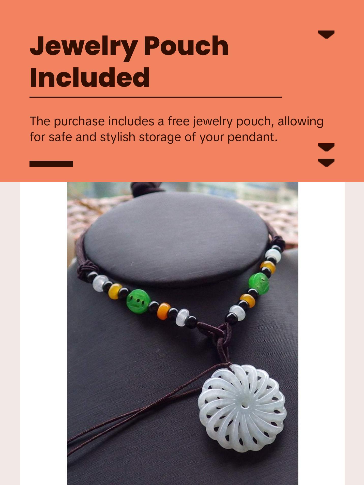 Certified Hand Carved Light Green Natural Myanmar Burma A Jade jadeite Coin Knotte Flower Circle Pendant Necklace