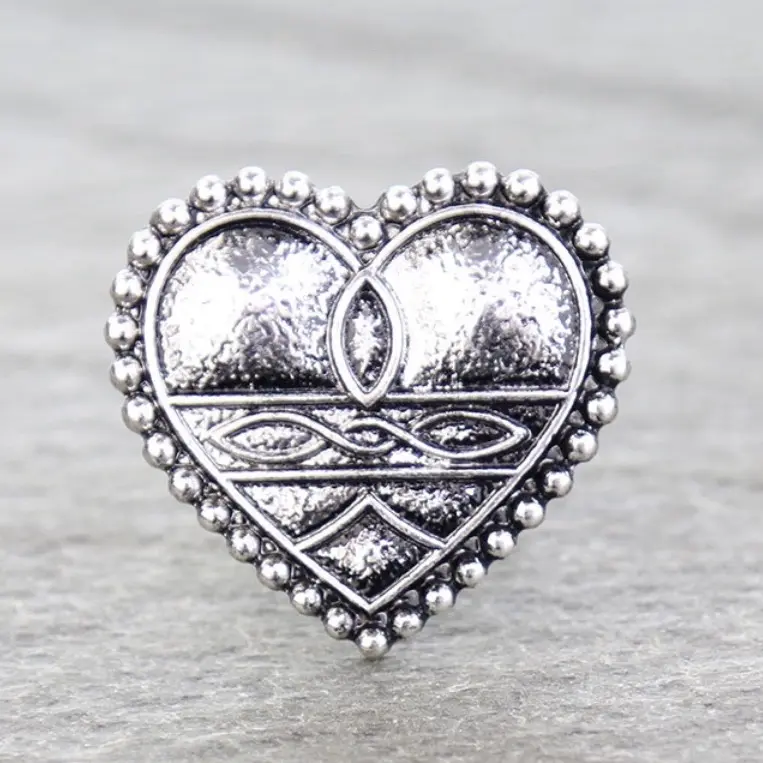 Western boots, stitch, heart adjustable cuff, ring Available in 2 colors