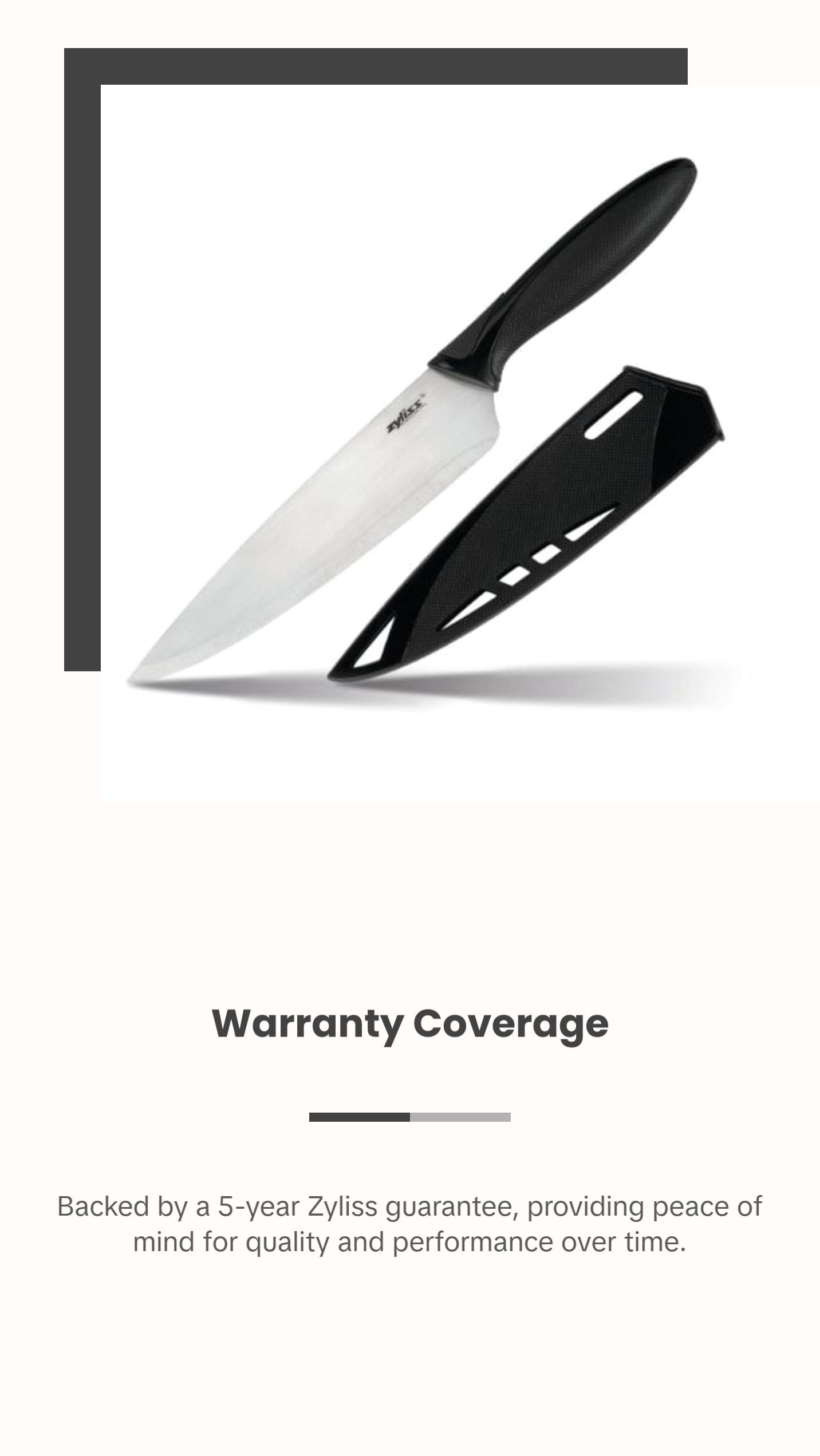 Zyliss Chefs knife with sheath stainless steel blade