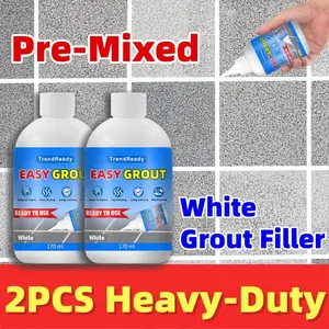 2bottles Grout Filler, Kitchen CabinetCountertopWaterproof Adhesive Sealant, caulking sealant,grout,adhesive glue for bathroom tiles, grout sealer, tilegrout, Halloween, Heavy-duty Super Glue, LivingRoomWashbasin Ceramic Tile Grout Floor Tiles