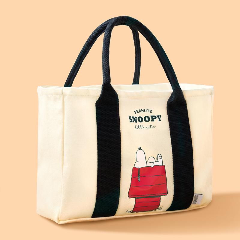 Snoopy Summer Adventure Series Tote Bag - Creamy White - Cute Holiday Candy Tote for Girls