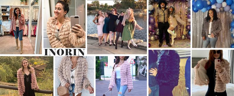 TANKANEO Open Front Cardigan Faux Fur Coat Vintage Parka Shaggy Jacket Warm Coat Tops