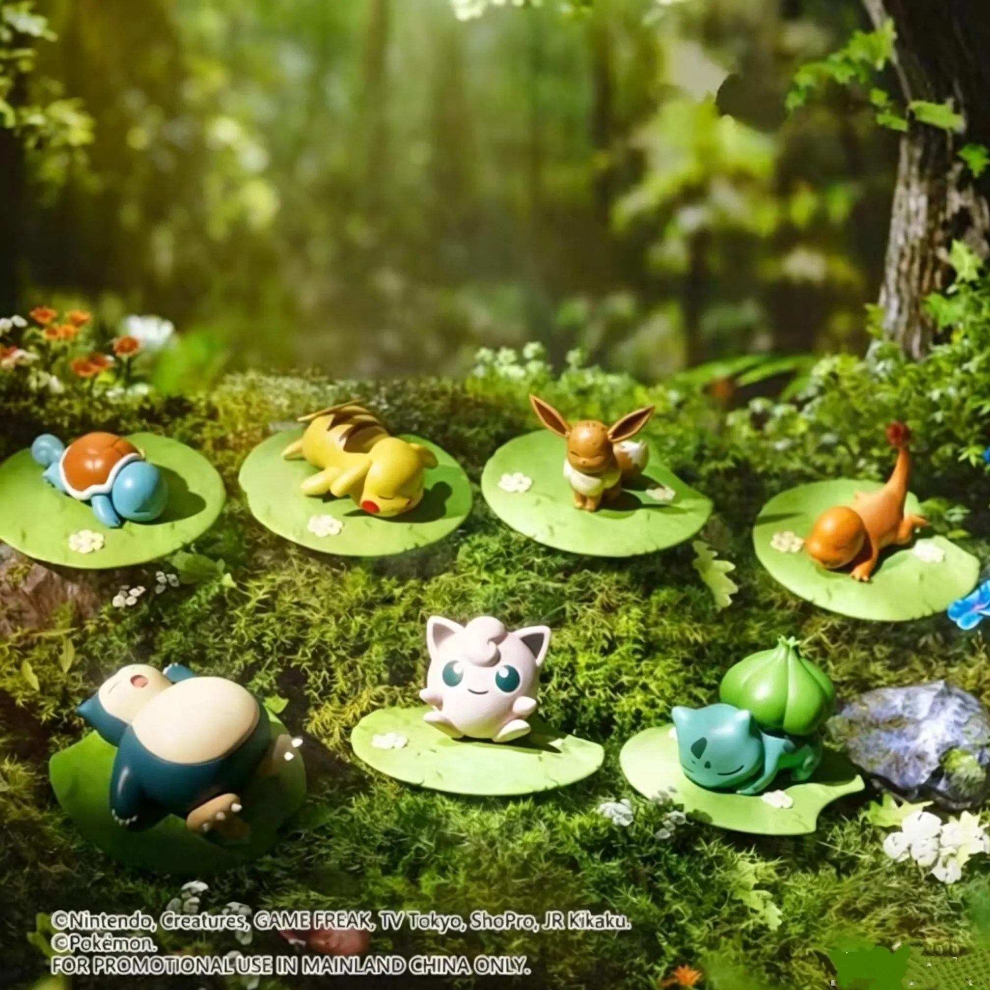 Pokémon Lawn Style Figurine - Cute Grass Scene Decorative Figure with Vibrant Base Design, Safe Material Desk Ornament, Playful Vibes Back-to-School Desk Display for Room & Shelf Liveliness