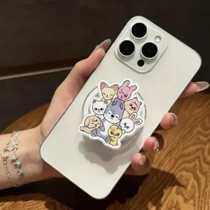 SKZ MagSafe Phone Grip Stray Kpop Lovely Phone Grip, SKZ Inspired Cute Animal Character Acrylic Phone Grip – Kawaii Phone Holder Collection,