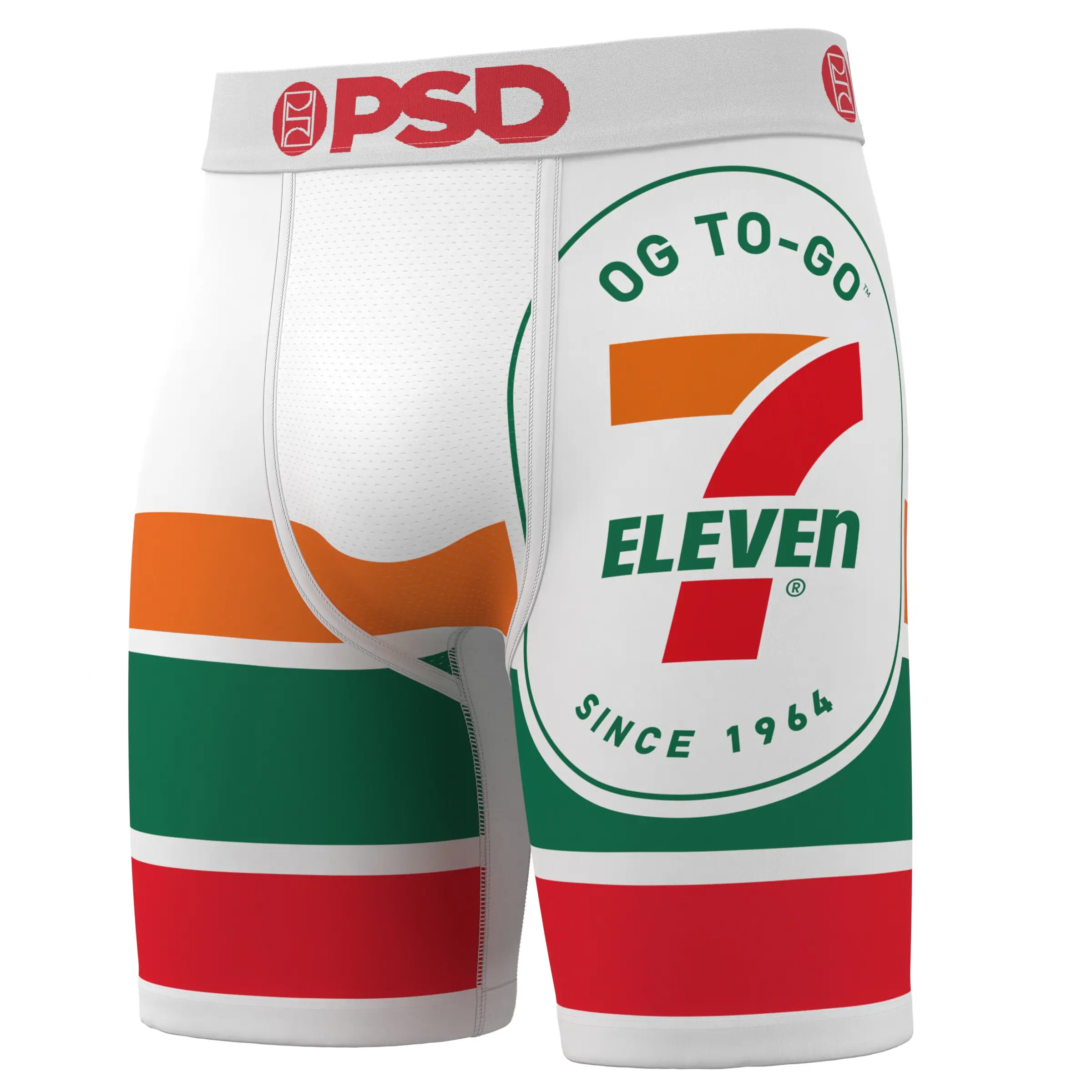 PSD Mens 7-Eleven Boxer Brief - Standard Length 7 Inch Inseam, Soft and Breathable Poly Blend Fabric