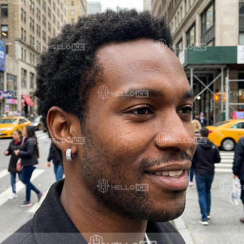 HELLOICE 7.2ct Moissanite Chunky Hoop Earrings VVS Full Synthetic Moissanite Earrings Jewerly Gift