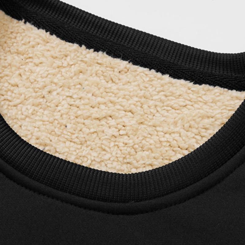 3-Pack,Men's Fleece-Lined Warm Pullover Sweatshirt , LongSleeve, Round Neck for Fall/Winter Comfort, FleeceSweatshirt